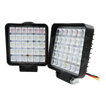 Par De Faros 30 Leds 9-30v Luz Blanca/rojo/azul 6 Funciones