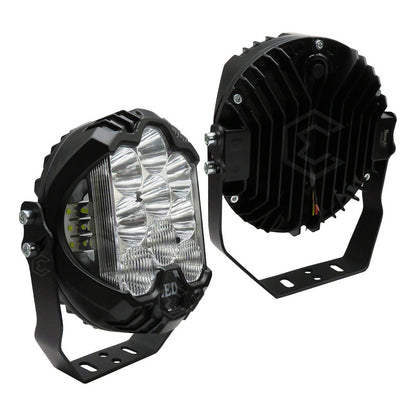 Par Faros Redondos 35 Leds 23,000 Lm Fijo Estrobo 6'' 12-24v
