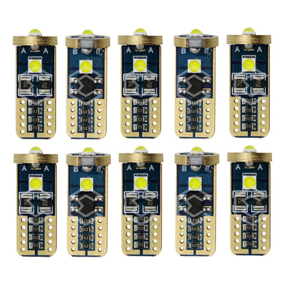 Kit 10 Focos Pellizco T10 Canbus 3 Leds Premium 1,700lm 12v