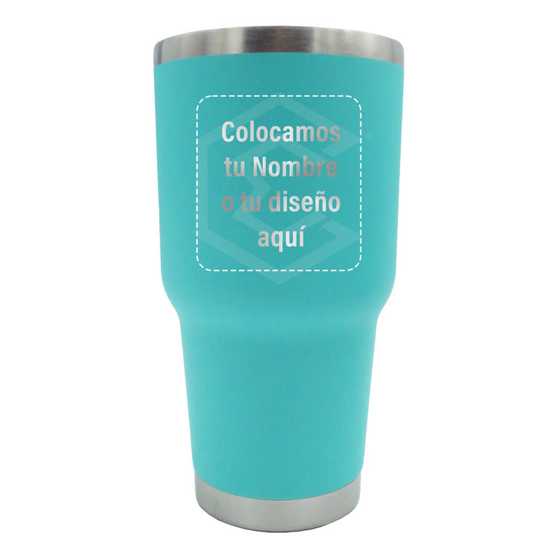 Termo Vaso Personalizado Nombre O Logo Láser 30oz Acero Inox
