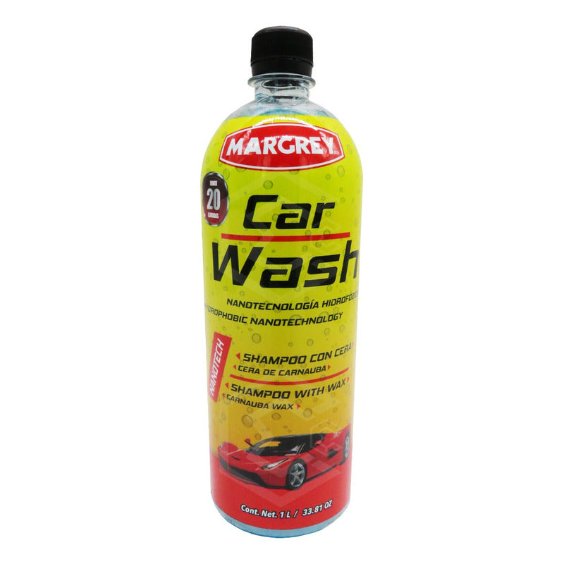 Shampoo Con Cera Para Auto Espumoso - Car Wash Margrey 1lt