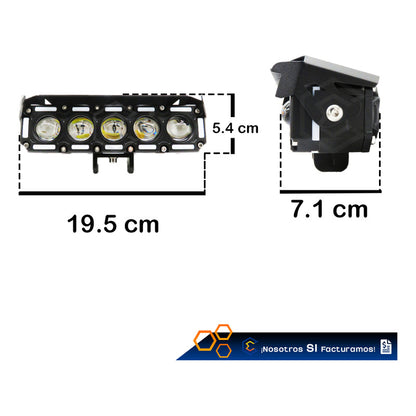 Par Faros 35 Led Con 5 Lupas Bicolor Fijo Ojo Demonio 12-24v