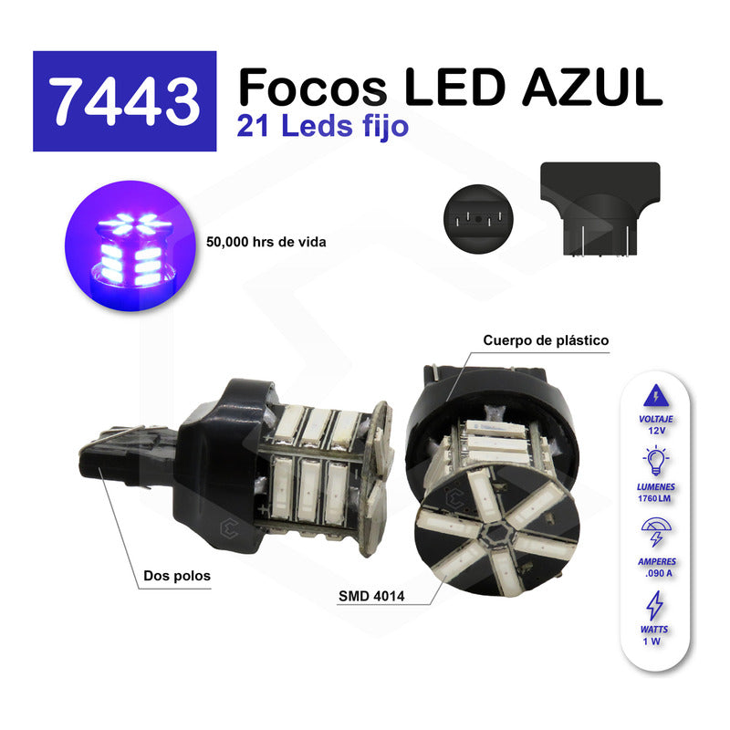 2 Focos 3157 1156 1157 7440 7443 1176 21 Leds Fijo Par Focos