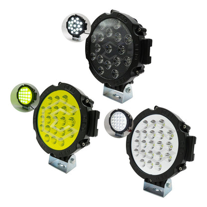 Faro Cree Redondo Universal 21 Led Blanco/ambar Fijo 7'' 24v