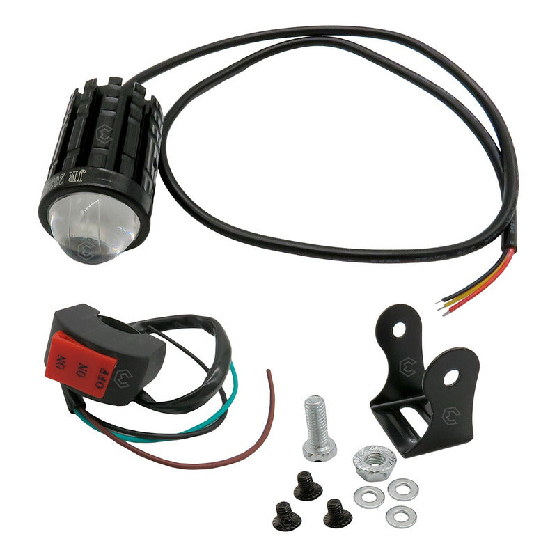 2 Faros Redondos Tipo Granada 6 Led Blanco-ambar Fijo 12-24v