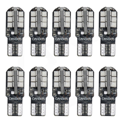 Kit 10 Focos Pellizco T10 24 Leds Canbus 3030 Alta Potencia