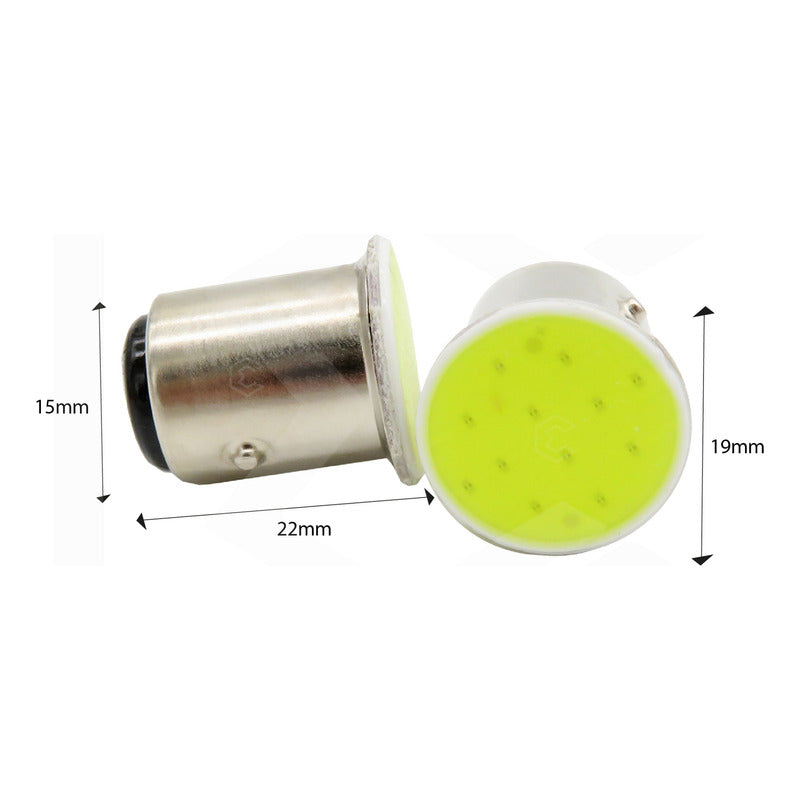 100 Focos 1156 1157 Led Cob Cuarto Stop Direccional Reversa