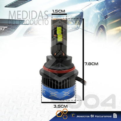 2 Focos 48 Led 9004 Canbus Ventilador Alta Baja 36000lm 107w 9004