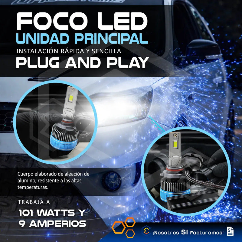 2 Focos 30 Led 9005 Canbus Ventilador Alta Baja 36000lm 101w 9005
