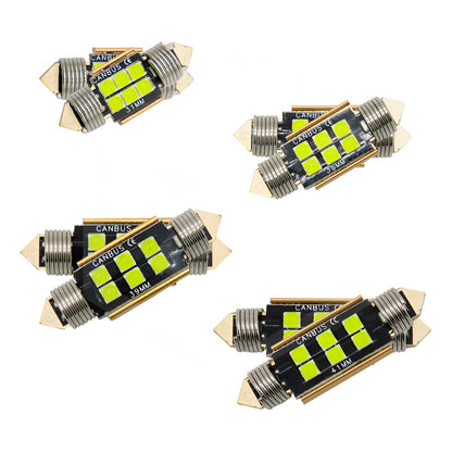 Kit 10 Focos Luz Interior 31 36 39 41 Mm 6 Leds Canbus 12v