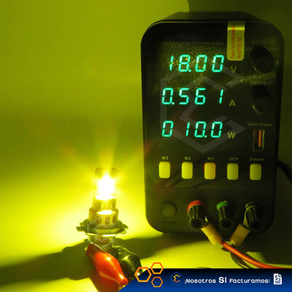 Kit Focos 16 Led Csp Ambar H7 Ventilador Alta O Baja 4,200lm H7 Ambar