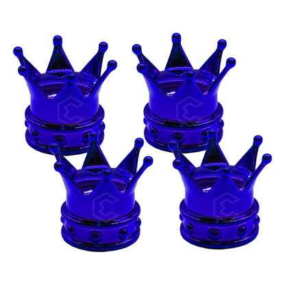 Kit 4 Tapon Cubre Pivote Válvula Metálico Corona Auto Moto