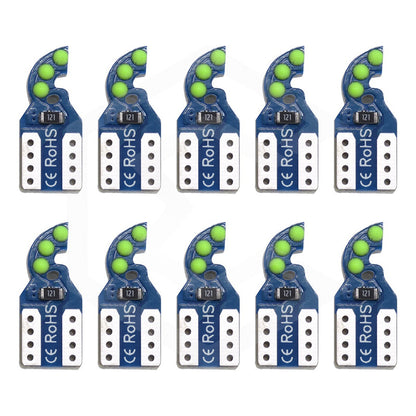 Kit De 10 Focos De Pellizco T10 6  Leds Cob Alta Potencia