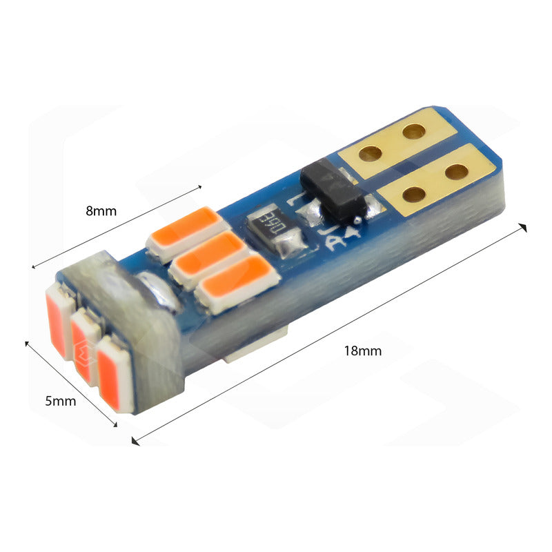 Kit 10 Focos De Pellizco T5 9 Hiper Leds Cluster 2721 1w 12v