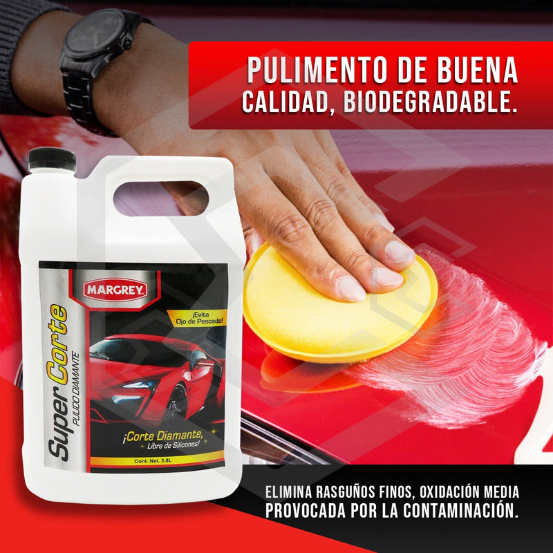 Pulimento Quita Rayones Super Corte Margrey 3.8lt Blanco