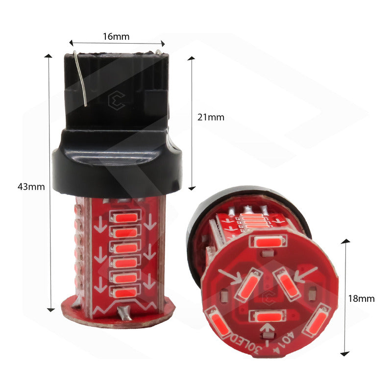 2 Focos Calavera 1157 1156 3157 7440 7443 30 Led Estrobo 12v