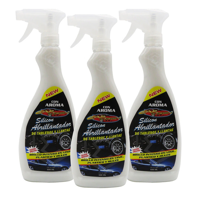 3 Silicón Abrillantador Tableros Llantas Brillo Intenso Pist Beige