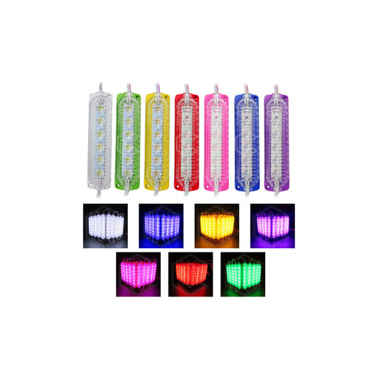 20 Módulos 6 Led Acrilico Alta Intensidad Color A Elegir 12v