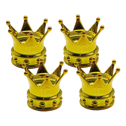 Kit 4 Tapon Cubre Pivote Válvula Metálico Corona Auto Moto