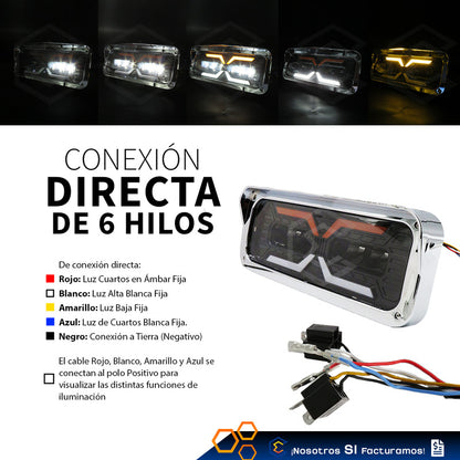 Par Faros Unidad Principal Kenworth T800 T600 Freightliner Ambos Lados