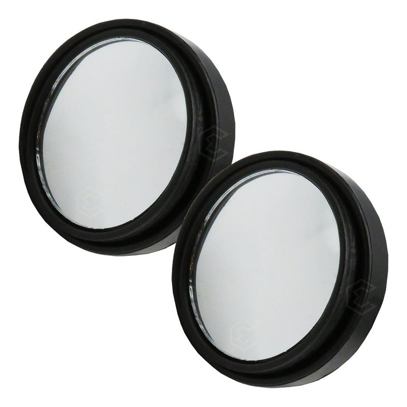 Par Espejos Circular Concavo Universal Adherible 2 Pulgadas