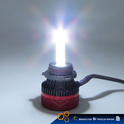 2 Focos Led 9005 Cuarzo Ventilador Alta Baja 15,000lm 12-24v 9005