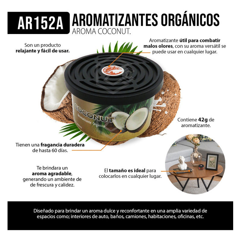 Aromatizante Auto Camioneta Casa Aroma A Escoger 42g Lata
