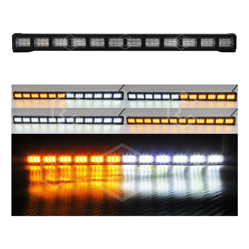 Barra 216 Led 19 Funciones 12 Módulos Bicolor Estrobo 12-24v