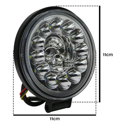 Par De Faros Calavera 26 Leds 4 Funciones Blanco-rgb 12-24v