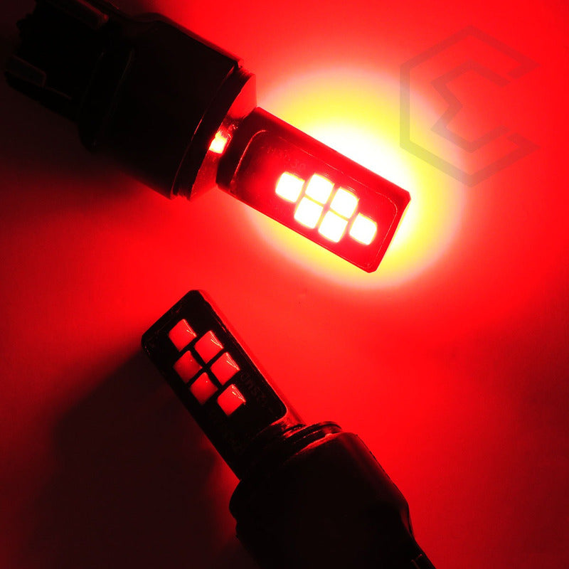 2 Focos 12 Led Canbus Cuarto Stop 12-24v 1156 57 3157  7507