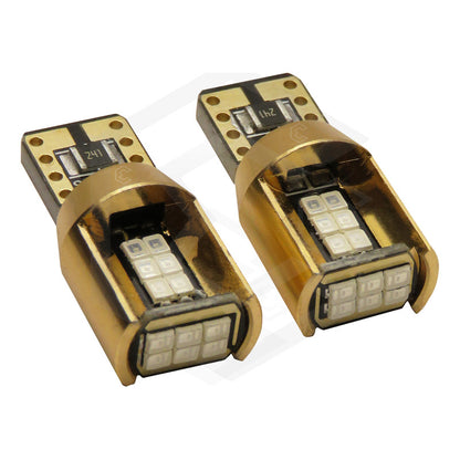 Par De Focos De Pellizco T10 18 Leds Canbus Aluminio 12v