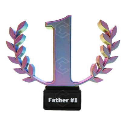Trofeo Premio Papá #1 Regalo Día Del Padre Impresión 3d Petg