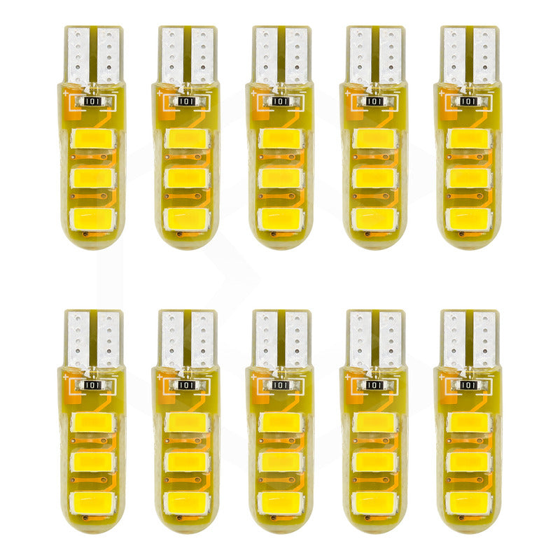 Kit De 10 Focos De Pellizco T10 6 Gel Leds Smd Alta Potencia