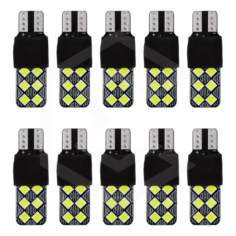 Kit 10 Focos De Pellizco 12 Led 3 Funciones D Estrobo Canbus