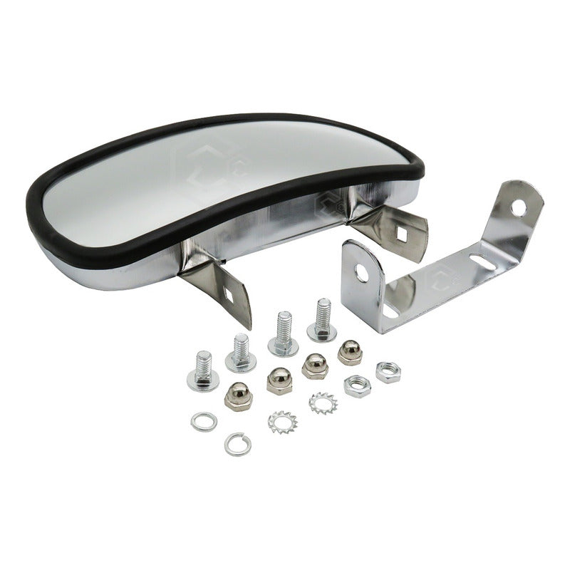 1 Espejo Lateral Universal Trailer Camion Cromado Banquetero