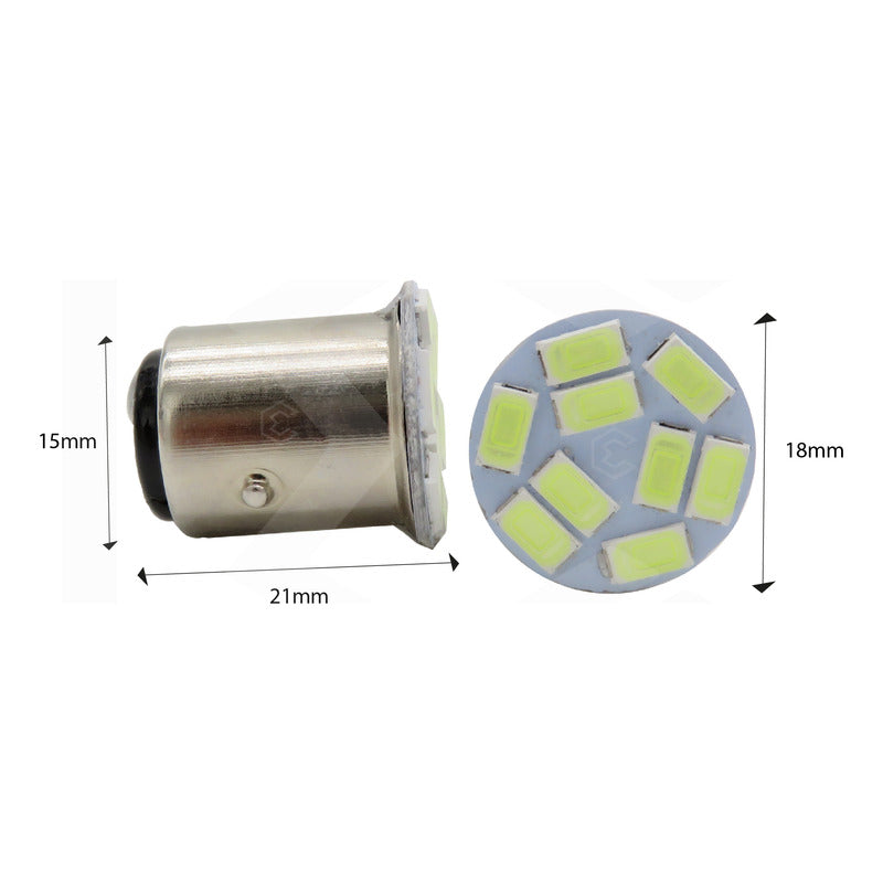 10 Focos 9 Leds 1157 1034 1156 1141 Direccional Reversa Stop