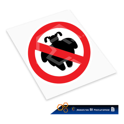 2 Calcomanía Sticker Vinil Prohibido No Gordas Auto Moto 15c