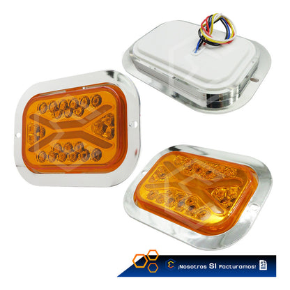 1 Plafon 24 Leds Rectangular Aro De Gel 4 Funciones 12-24v