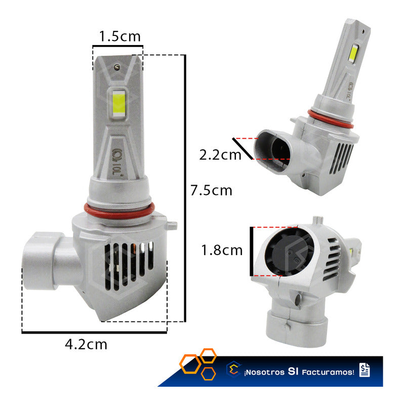 Kit 2 Focos 9005 12 Led Csp Chromite Alta Baja 31.8w 8,000lm 9005