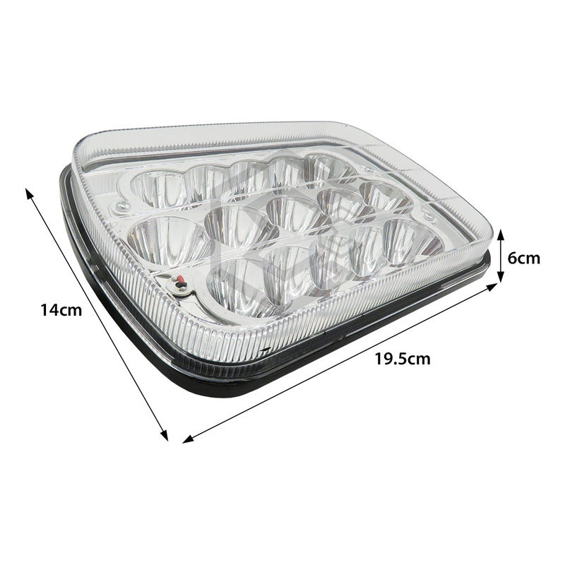Par Unidad 5x7 108 Led Blanco Aro De Angel Alta/baja 12/24v