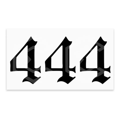 2calcomanía 444 Número De Ángel Negro Sticker Vinl Auto 15cm