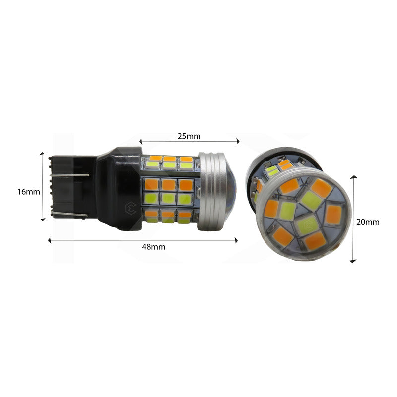 Dos Focos Led 1034 7443 1157 3157 T20 Canbus Dual Color 12v