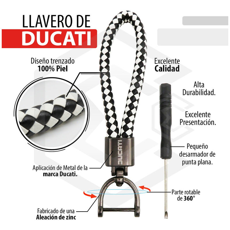 Llavero Para Moto Ducati 100% Piel Monster Diavel Panigale