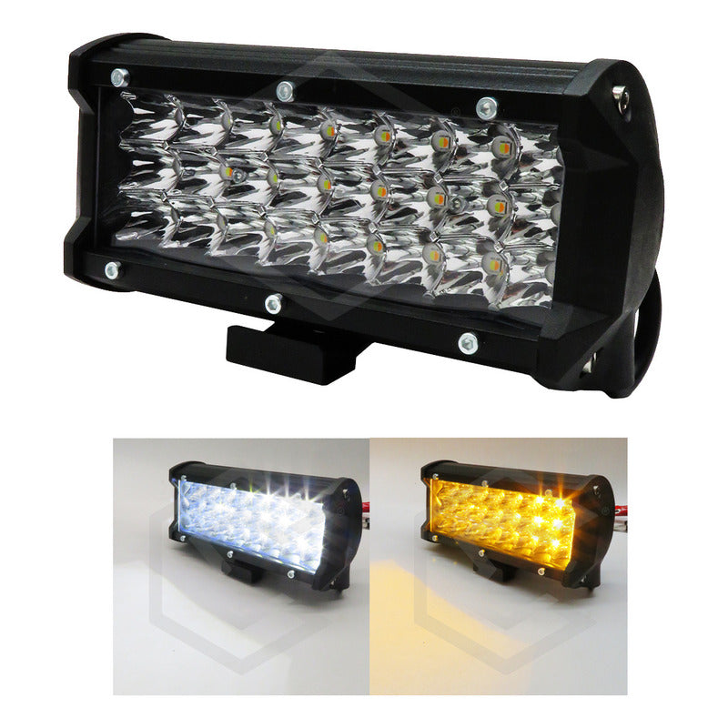 Faro Barra 48 Hiper Led Aux Bicolor Fijo Estrobo 6'' 12-24v