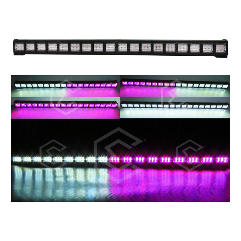 Barra 324 Led 19 Funciones 18 Módulos Bicolor Estrobo 12-24v