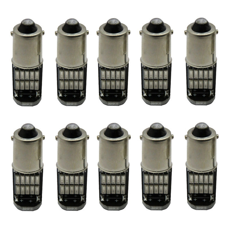 10 Focos De Pellizco 26 Led T11 Ba9s Bay9s Canbus 12v T