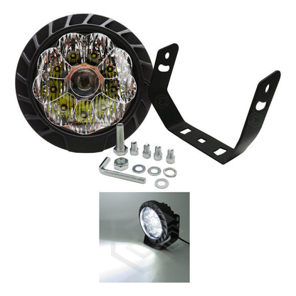 Par Faros Universales Redondo 5.5'' 10 Led Hiper Lupa 12-24v