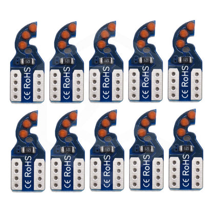 Kit De 10 Focos De Pellizco T10 6  Leds Cob Alta Potencia