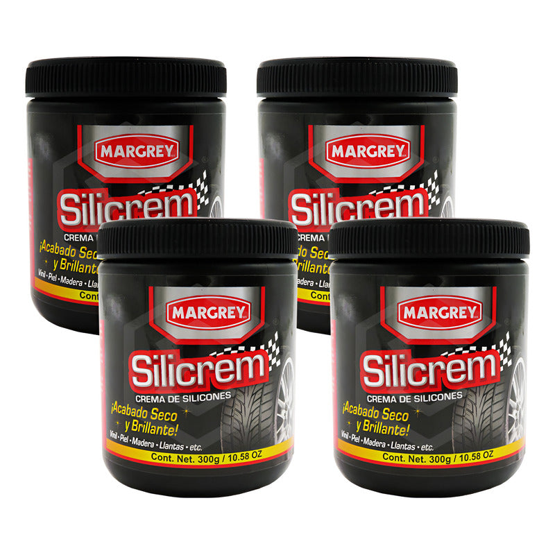 4 Abrillantador Para Llantas Y Plásticos Silicrem W Margrey Blanco