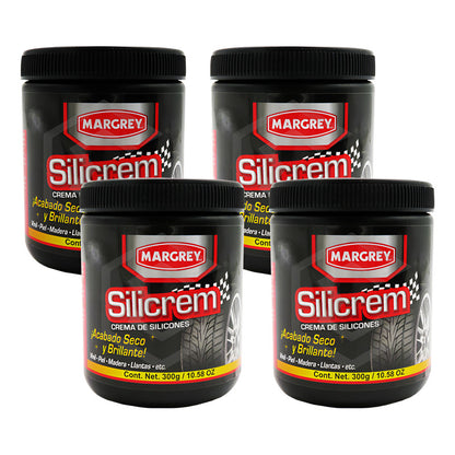 4 Abrillantador Para Llantas Y Plásticos Silicrem W Margrey Blanco
